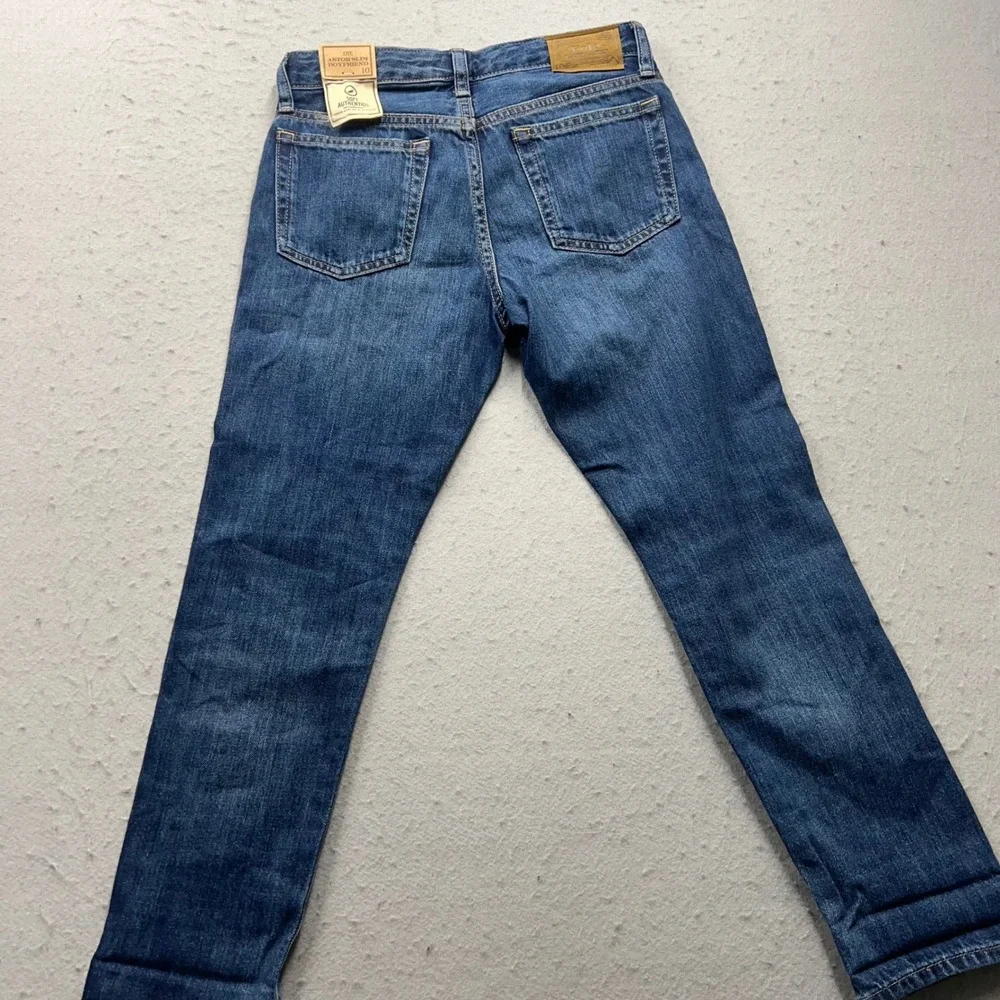 Polo Ralph Lauren Girls Astor Slim Boyfriend Jean Blue Corduroy Logo Size 10 NWT